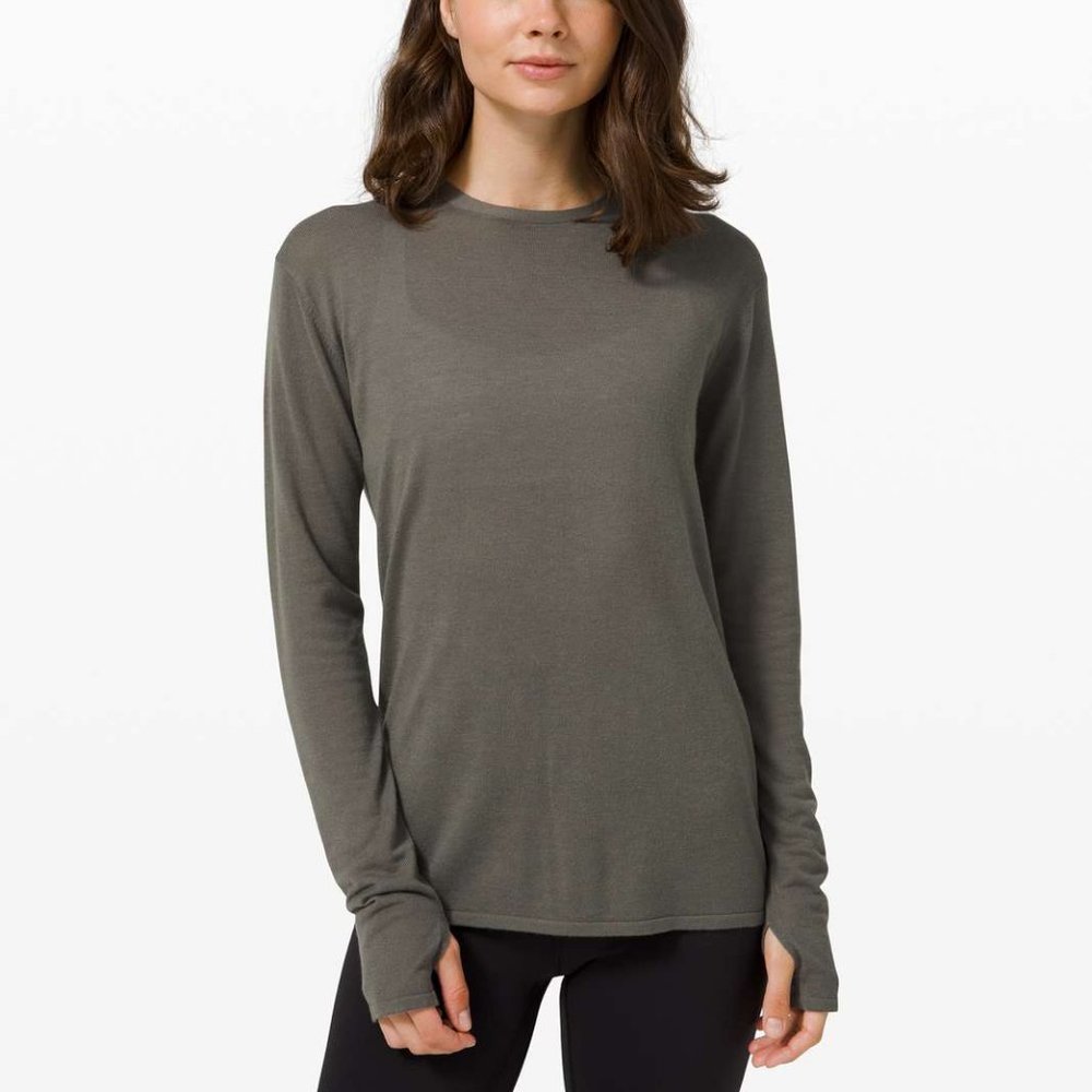 Lululemon Easy Days Long Sleeve - Grey Sage, 4